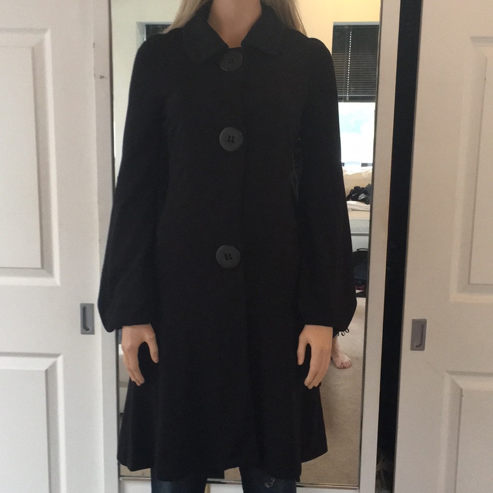 Simply Classy Unique Designer Black Mw Coat
